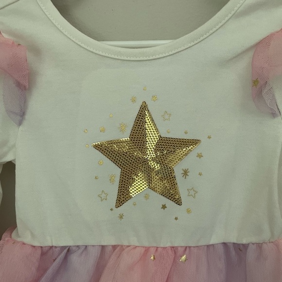 Cat & Jack Pink Dress with Gold Details Size 3T NWT - Picture 4 of 6